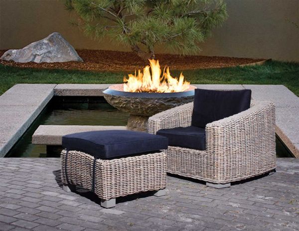 Indoor Sessel Full Kubu mit Fussbank