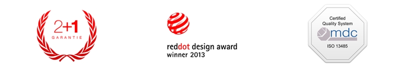 2+1 Jahr Garantie | Zertifiziert | Red Dot Design Award