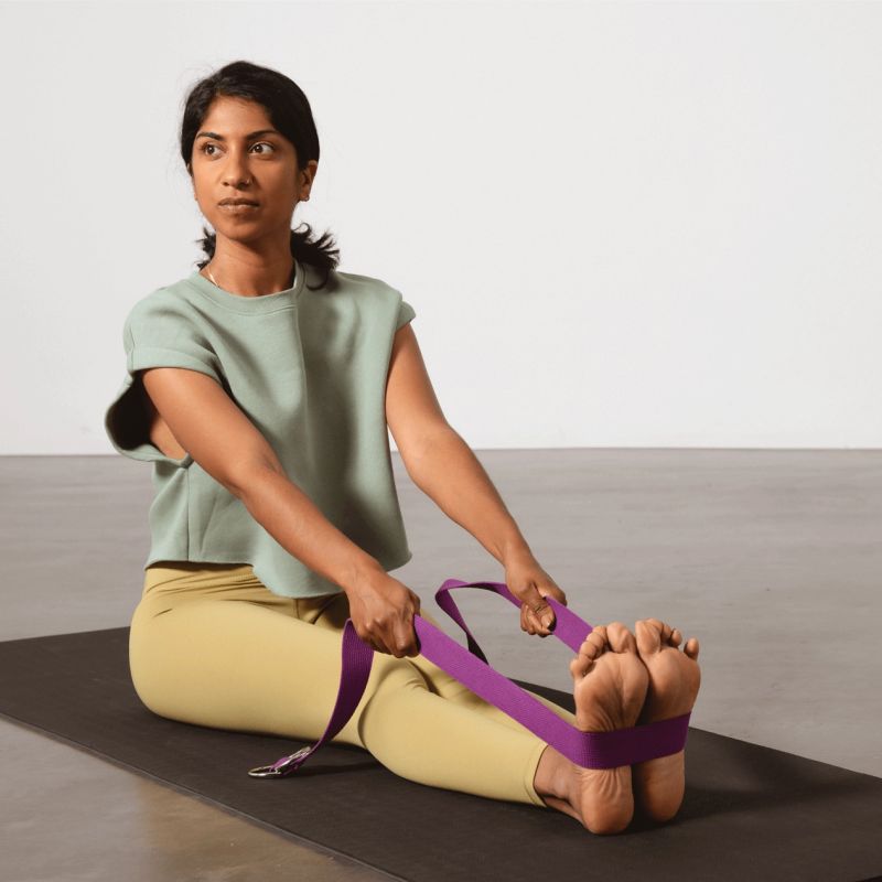Yogagurt-lila-Anwendung