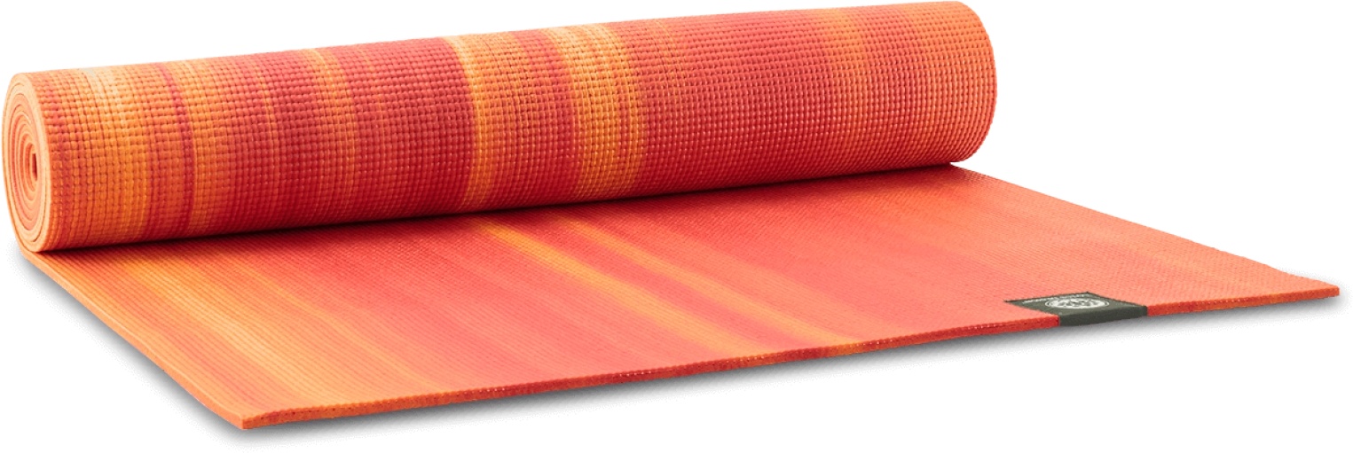 yogamatte-flow-farbe-safran-gerollt