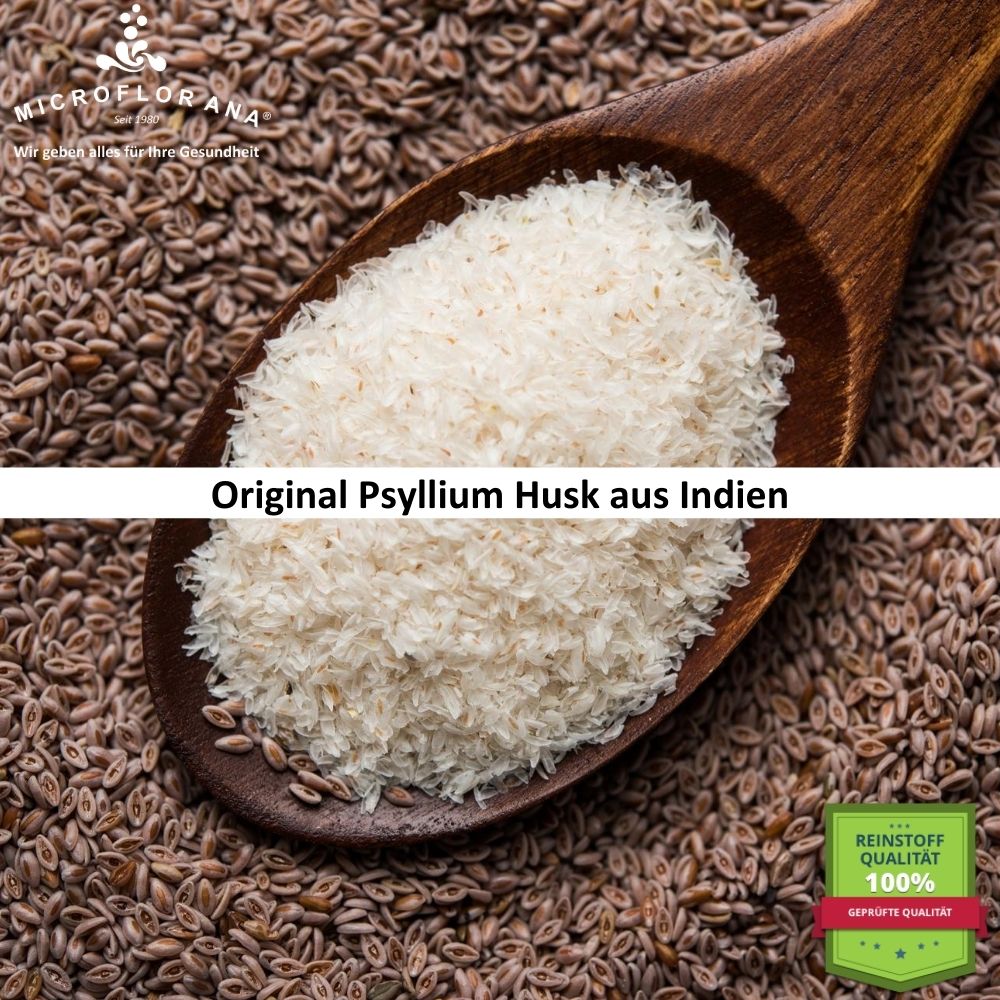 Flohsamenschalen - original fein gemahlenes Psyllium Husk Flohsamenschalen in der Schütte